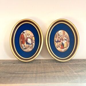 Vintage Rococo Style Framed Art Set